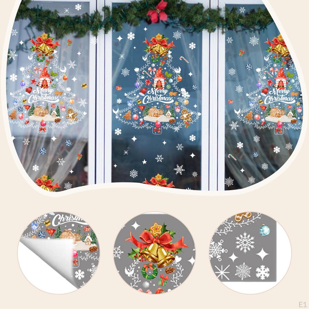 Christmas Tree Window Sticker, Decal DIY, Easy Installation, Double Sided Decor
