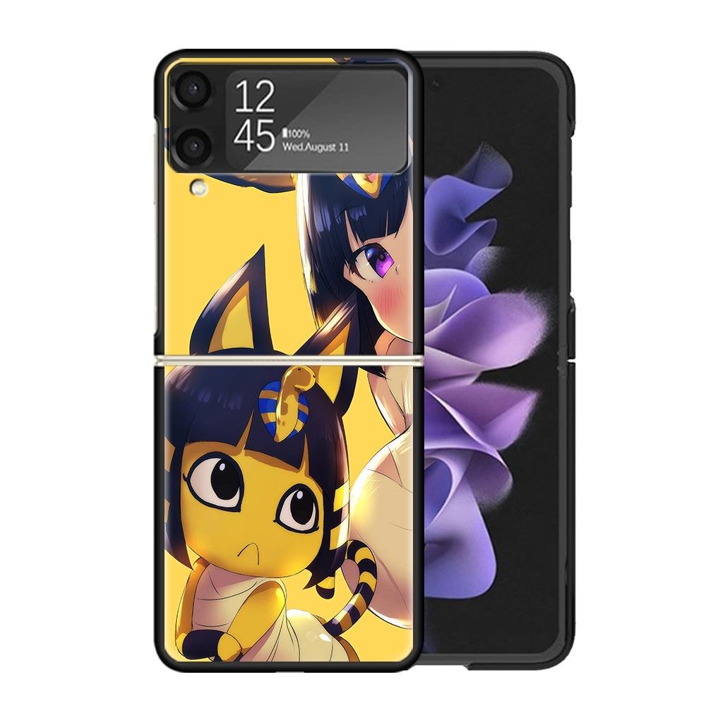 

Cartoon Ankha Egypt Cat Cases For Samsung Galaxy Z Flip 4 5 6 7 3 Z Flip7 Flip6 Flip4 Flip5 Flip3 5G Hard Shockproof Fundas Cove Samsung Z Flip 3