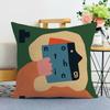 Illustration Style Printed Decorative Pillowcase Bedroom Living Room Square Cushion Pillowcase