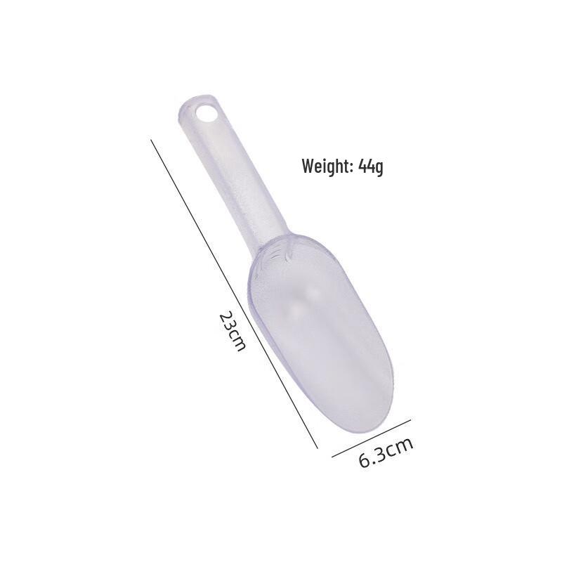 Transparent Plastic Flat-Bottom Scoop