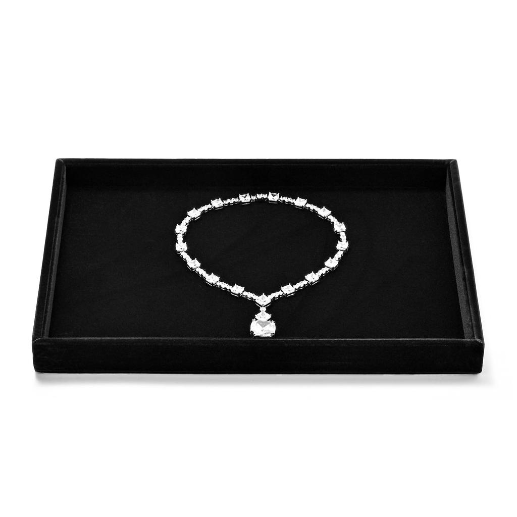 Papten Jewelry No for for Home Commercial P23601 Tray, Velvet, Large, Dividers, Rings, Watches, Necklaces, Display, Storage, Simple, High-End,