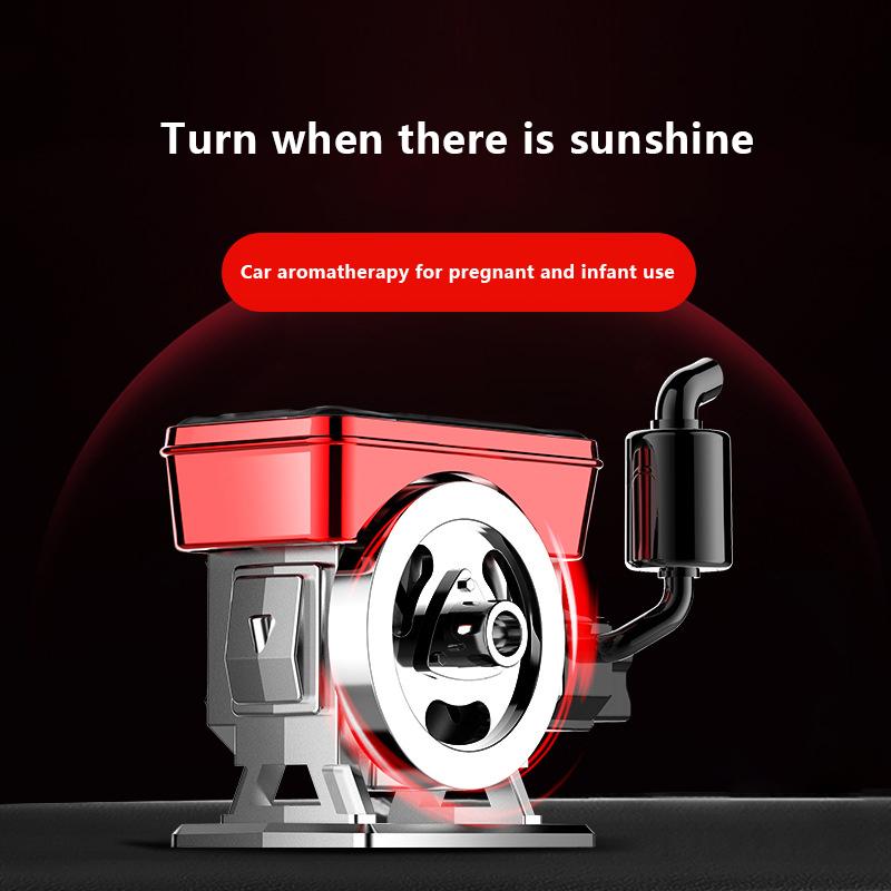 Car Oil Diffusers Solar Powered Rotating Car Perfume Diffuser Simulated Tractor Engine Car Perfume Diffuser Car Aromatherapy