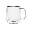 150/250/350ml Heat Resistant Glass Cups Double Wall Glass Coffee Cup with Handle Breakfast Milk Water Cup Clear Juice Beer Cups