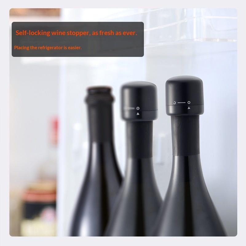 Vacuum Sealed Wine Bottle Stopper Leak Proof Fresh Keeping Cork Plug For Champagne Bar Wine Storage Accessory