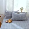 1 Pair Solid Color Plaid Printed Pillowcase Soft Cotton Throw Pillows Covers 30x50 40x60 48x74 Cushion Case for Bed Home Decor