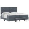 Box Spring Bed with Mattress Dark Grey 200 X 200 Cm Velvet