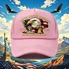 American Retro 250Th Anniversary Truck Cap 1776 -  American Eagle Patriotic Style Adjustable Mesh Printed Baseball Cap (For