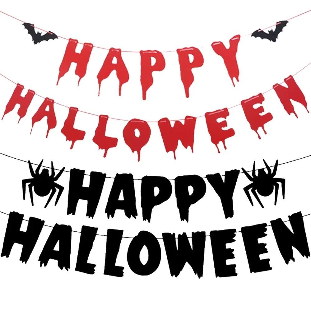 Streamers Bat Spider  Banner Decorative Props Horror Decor New Halloween Banner  Horror Theme