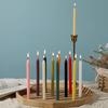 Trending 12-Piece Candle Set: Elegant Colored Taper Candles for Candlelight Dinners and Emergency Lighting.