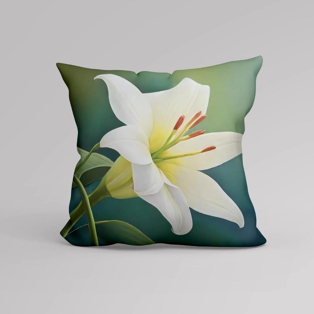 Blumenmuster Dekorativer Kissenbezug Auto Sofa Quadratisches Kissen Kissenbezug