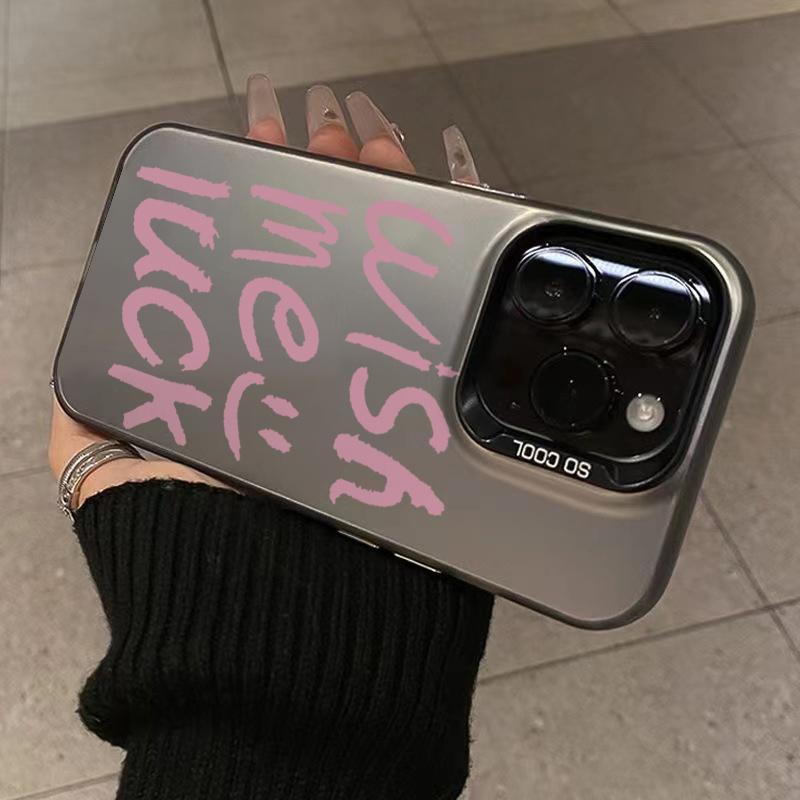 Luxury Trend English Letter Phone Case For iPhone 15 14 13 12 11 Pro Max Mini X XR XS 7 8 Plus SE2 Lens Protection Plating Cover