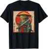 Japanese Woodblock Art Samurai Frog Japanese Kanji T-Shirt Size S-5XL Unisex T-Shirt