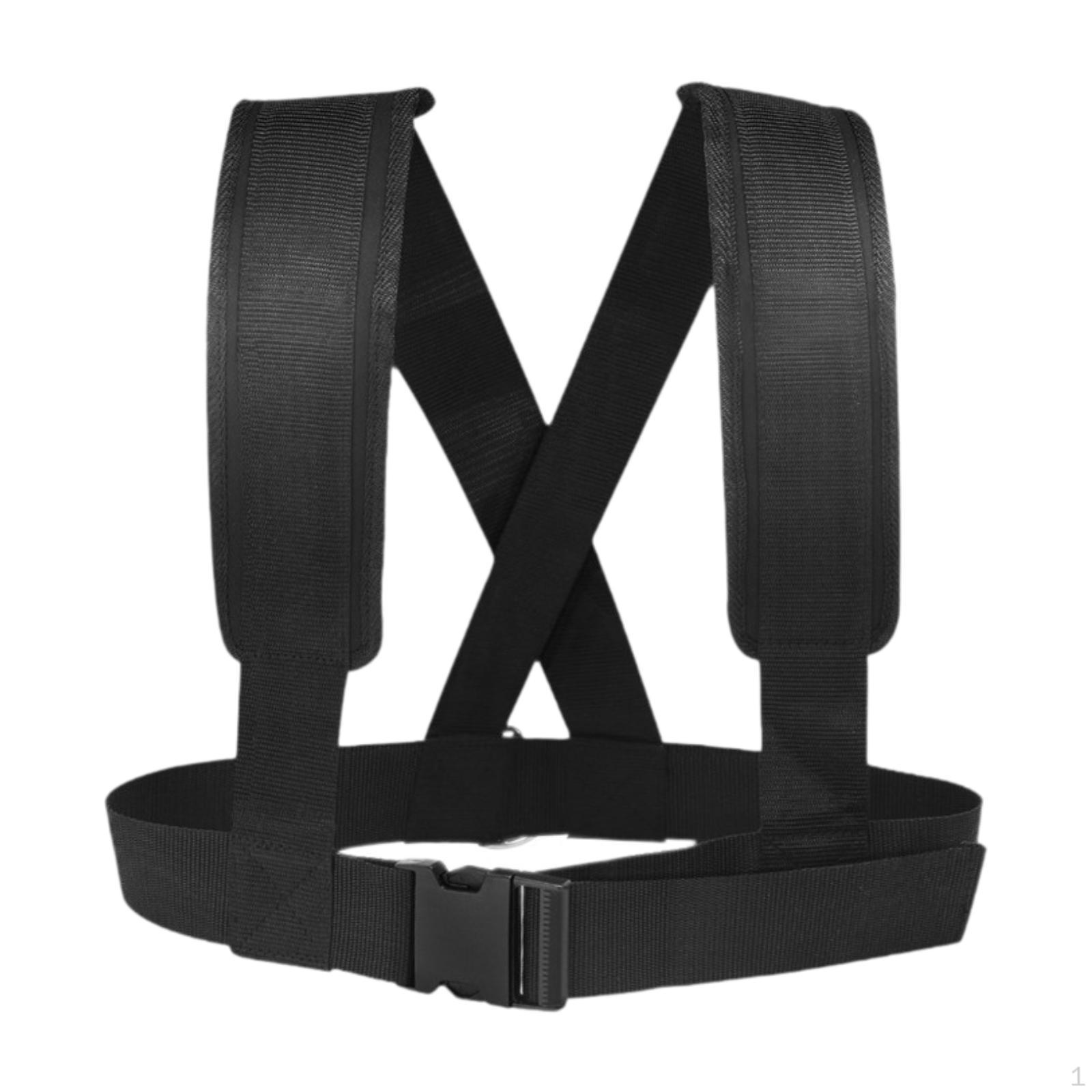 Sled Harness Tire Pulling Adjustable with Reinforced Lock Resistance Training Strap