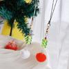 Kreativer Perlen-Handy-Anhänger Weihnachtsbaum-Handy-Lanyard Acryl- und Plüschtextur Geeignet für Weihnachtsfeiern