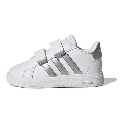 Grand Court 2.0 I Blanco Mate Plata Zapatillas de Bebé Blanco Nube GW6526