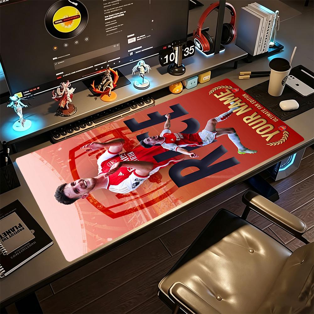 Arsenal Football Player Customize Text Mouse Pad Gamer Mousepad HD Print Desk Pad Non-Slip Rubber Base Computer Decor Item Office Use
