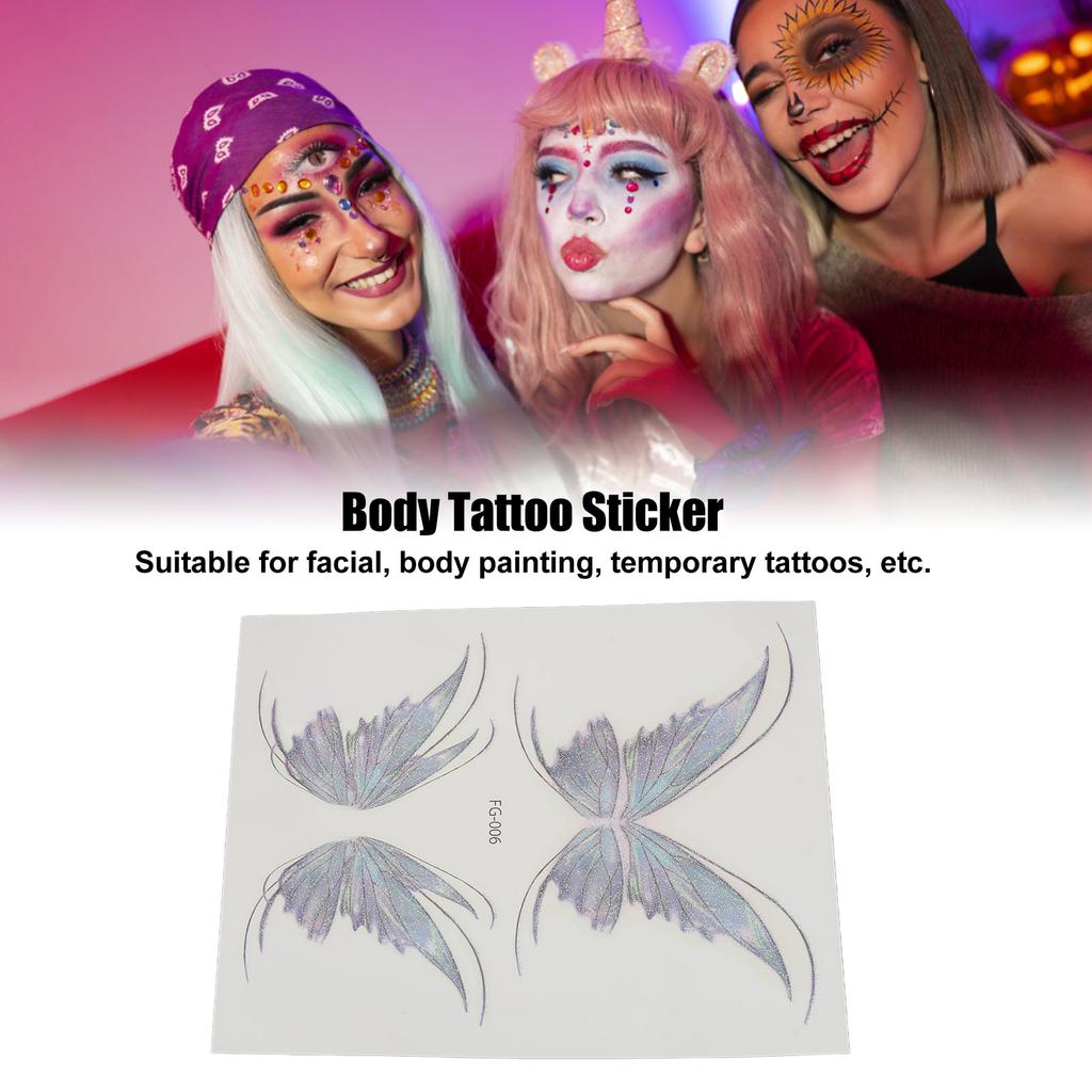 Facial Tattoo Sticker Colorful Glitter Sticker Temporary Decoration Sticker for DIY Body Makeup