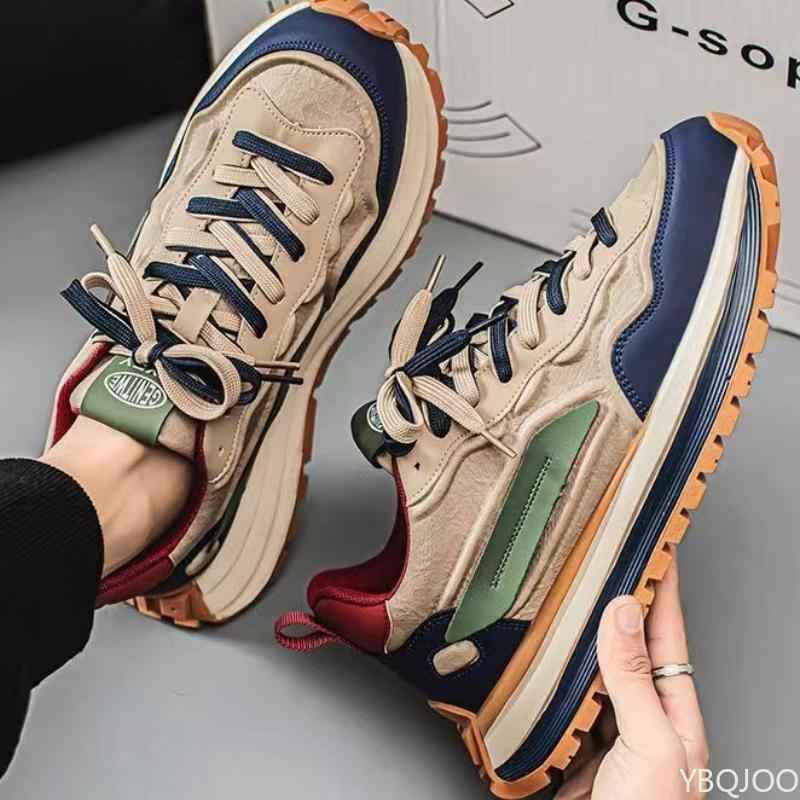 New Spring Autumn Simple Fashion Versatile Men's Shoes Casua Comfortable Sports Shoes Height Increasing Thick soled sneakers