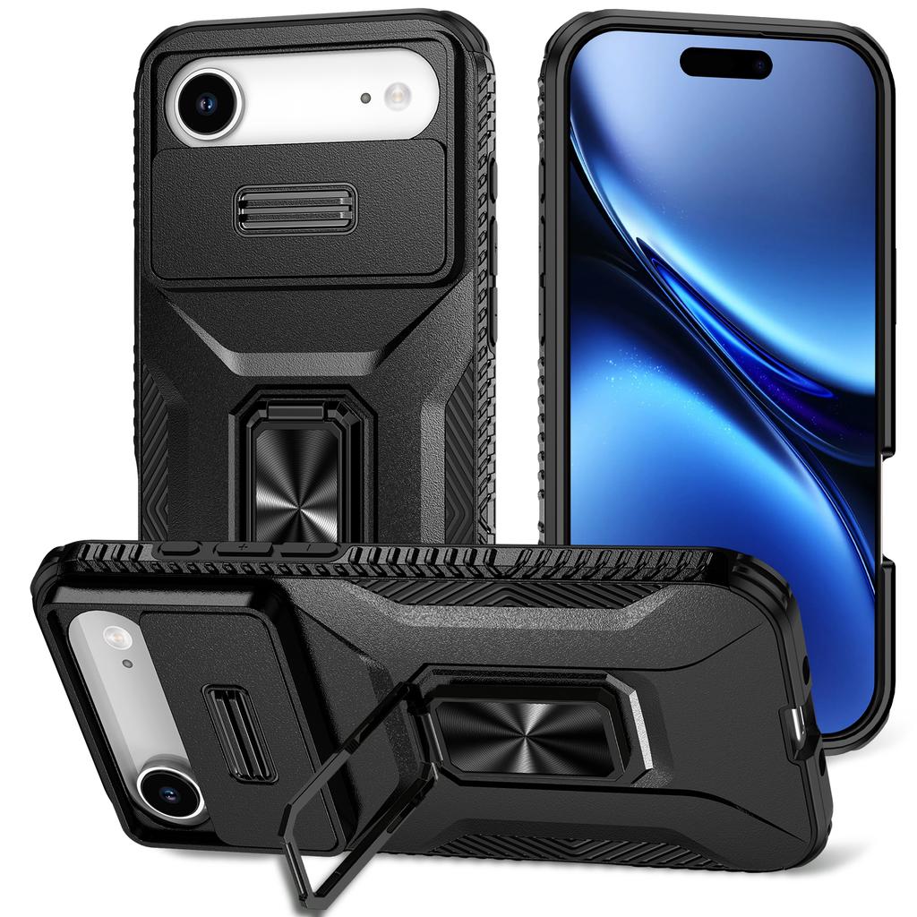 For iPhone Air Case Camshield Kickstand TPU + PC Anti-Slip Phone Cover