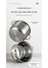 316L Stainless Steel Multi-Layer Steamer Pot for Steaming, Cooking, and Stewing – Induction and Gas Compatible.