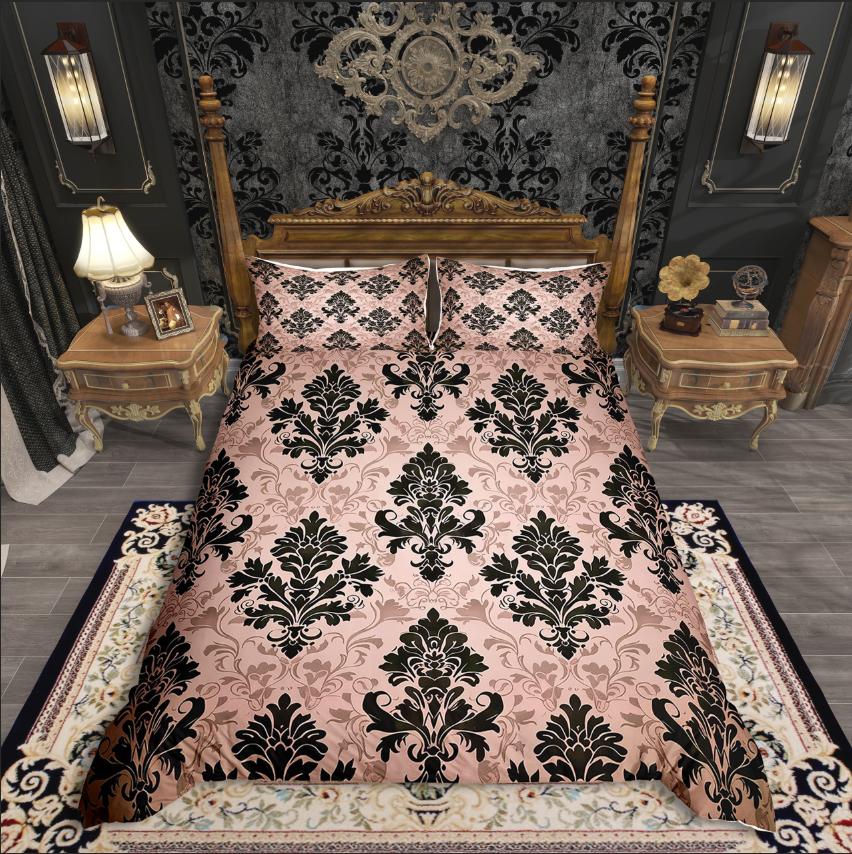 Homewish Bohemian Damask Duvet Cover SetTraditional Floral For Teens Bedding SetExotic Style Comforter Cover Set