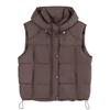 Puff Hooded Down Cotton Clothing Vest Women's Winter New Large Size Women's Loose Vest Jacket