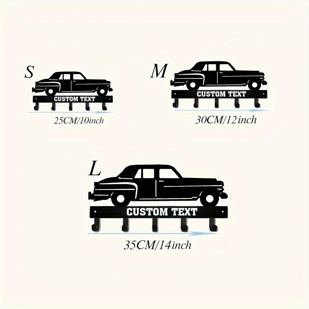Custom Metal Wall Hooks Retro Car Shape Set Key Holder Garage Decor