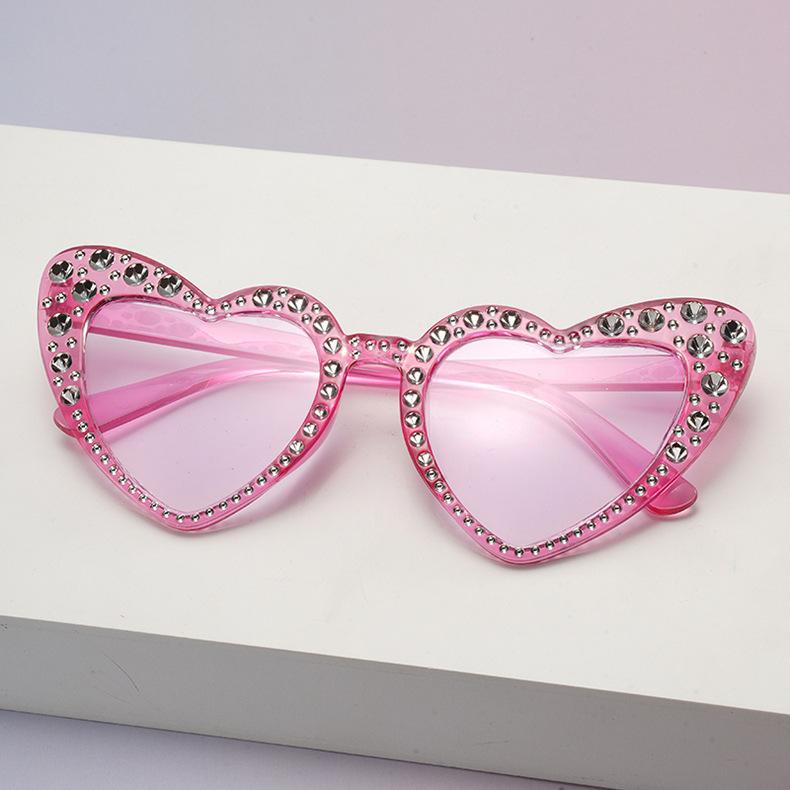 Women'S Uv-Proof Sunglasses Fashion Large-Frame Diamond-Encrusted Sunglasses Women'S Outdoor Sunscreen Glasses