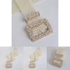 Artificial Pearl Waist Chain With Square Needle Buckle Design For Elegant Summer And Autumn Looks