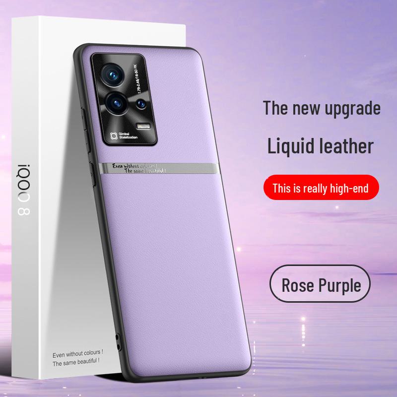 IQOO8 Liquid Leather Anti-Fall Schutzhülle für Mobiltelefon, einteilig