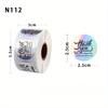 500Pcs Rainbow Laser Roll Packaging Thank You For Purchasing Commercial Decoration Stickers And Labels