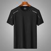 T-Shirt aus Eisseide, schnelltrocknend, kurzärmlig, atmungsaktives Mesh, Sommer-Rundhalsausschnitt, lockeres, schnelltrocknendes Hemd, kurzärmliges T-Shirt für Herren