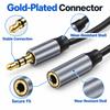 Male To Female 3.5mm Audio Extension Cable Stereo AUX Extension Cable  Headphone Listening