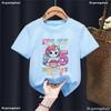 T-shirt Gabby Dollhouse Semplice Base Bambino Cotone Manica Corta Tendenza Anime Kawaii Cartone Animato Top Estivi Vestiti Compleanno Regalo