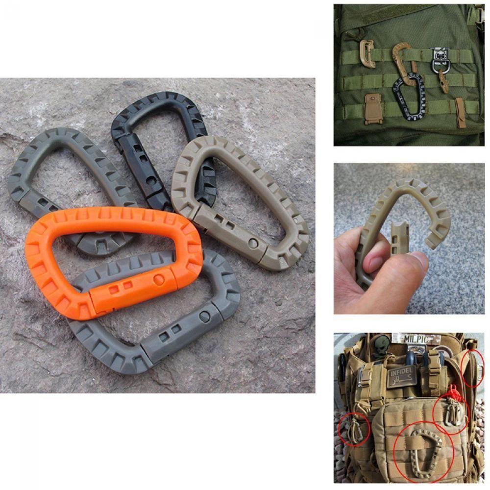

5PCS Outdoor Hiking Snap Camping KeyChain D-Ring Clip Carabiner Buckle Hook