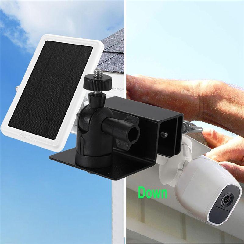 WON Suitable For Arlo Blink Ring Google Roof Rain Gutter Special Bracket Solar Panel Abs Aluminum Alloy Bracket