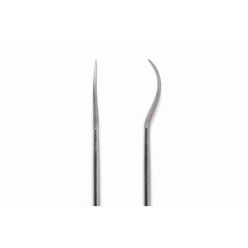 Wave Hobby Tool Series HG Special Shape Diamond File, Round/Bent Tip, Plastic Model Tool, HT-674, Grip: Red