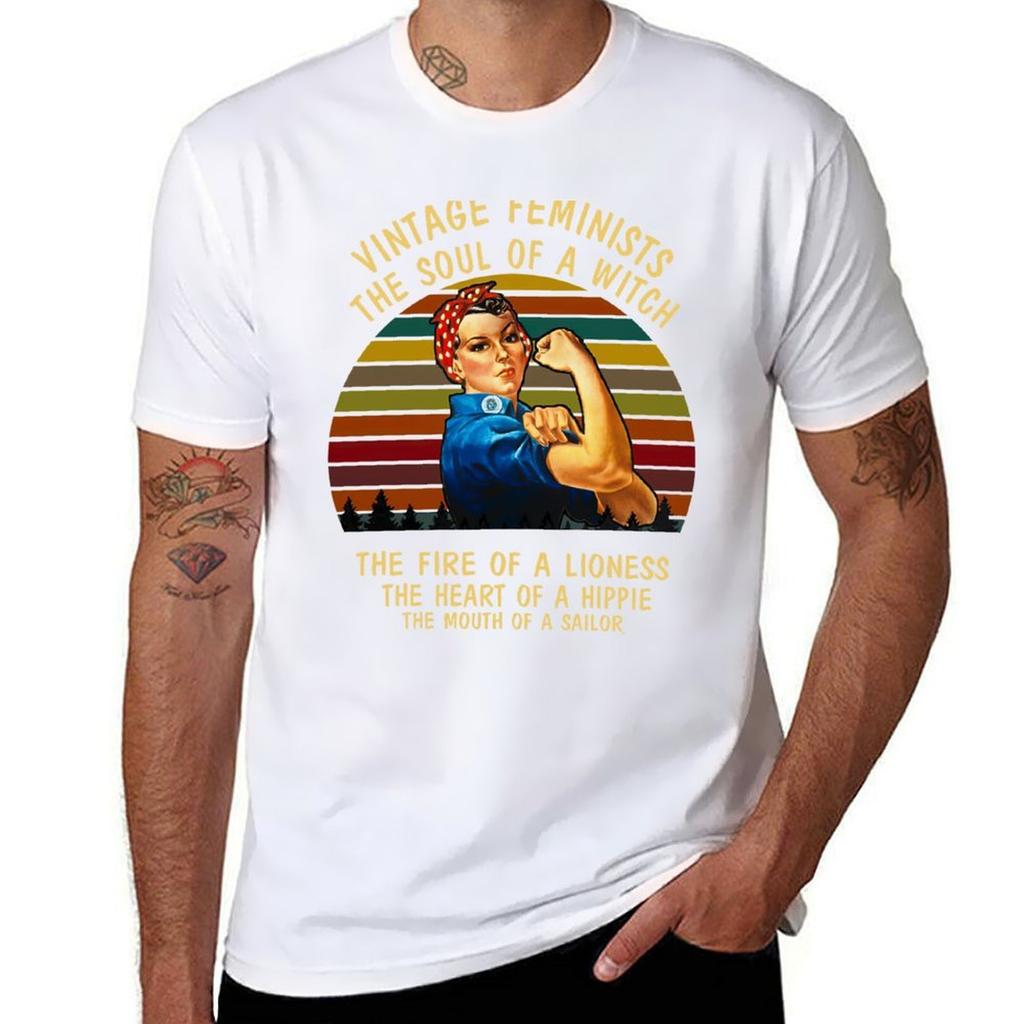 Vintage Feminists The Soul Of A Witch Tshirt Holiday Simple Tee Shirt Tshirt