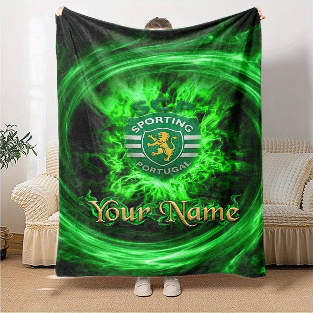 Name Custom Sporting CP Print Flannel Blanket High Quality Warm Comfortable Cover for All Seasons Perfect for Gifts Home Decor