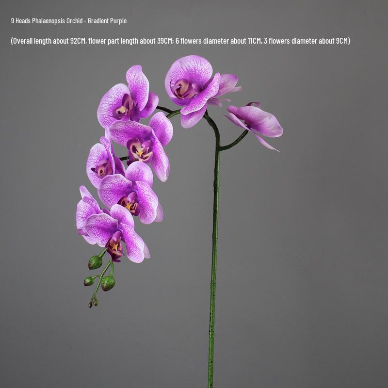 High-End PU Phalaenopsis Artificial Flowers - Single Stem for Home & Hotel Décor