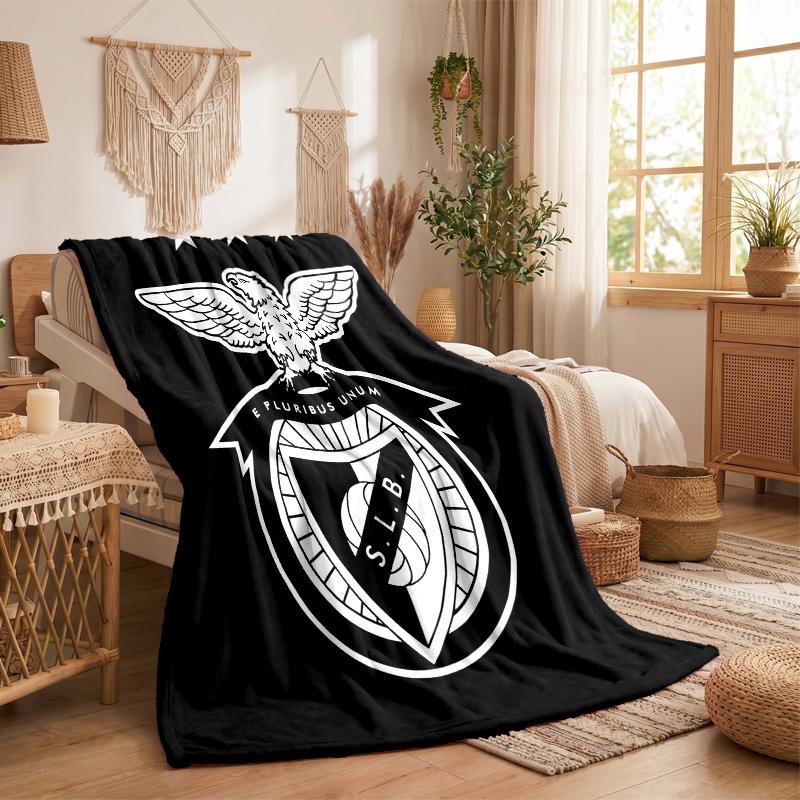 Benfica Print Flannel Blanket Soft Warm Sofa Bed Throw Blanket For Home Office Bedroom