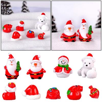 PC Toys Fairy Garden Bonsai Micro Landscape Christmas Decor Miniature Snowman Santa Claus Figurines