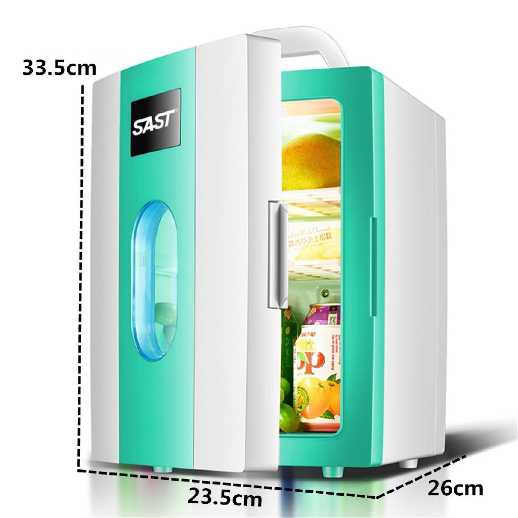 10L Portable Mini Refrigerator 12V/220V Car Camping Home Fridge Cooler/Warmer Portable Handle Low Noise Freezer