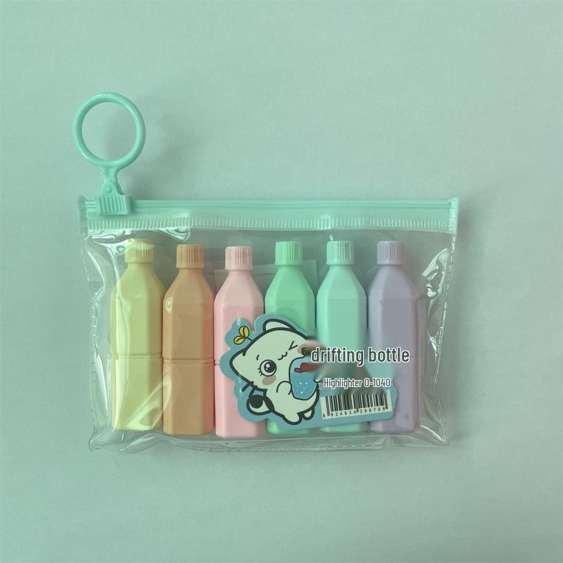 6-Color Mini Pill Highlighter & Marker Set