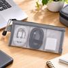 Mesh Fabric Electronics Organizer Pouch See Through Mesh Zipper Pouch  Travel Organization