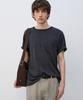 INSILENCE Scoop Neck Pocket Short Sleeve Melange Charcoal