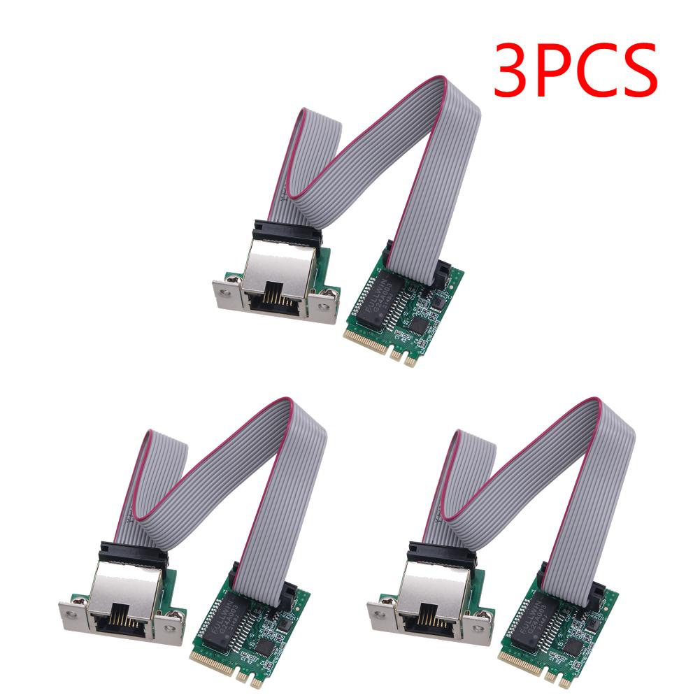 1-10PCS M2 Network Card M.2 A+E to Gigabit Ethernet Card Single Port RJ45 RTL8111F chip RTL8111E/F Chip for Desktop PC Windows