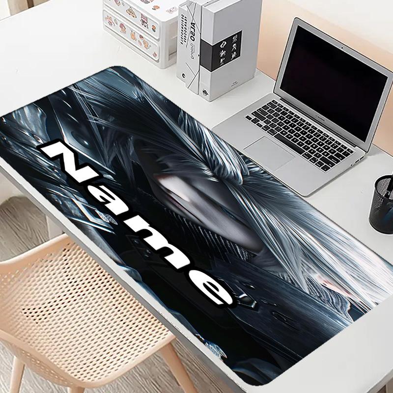 Custom Name Personalized Final Fantasy Pattern Mousepad, Laptop PC Desk Mat, Decorative Desk Mat for Home Keyboard Pad Gift