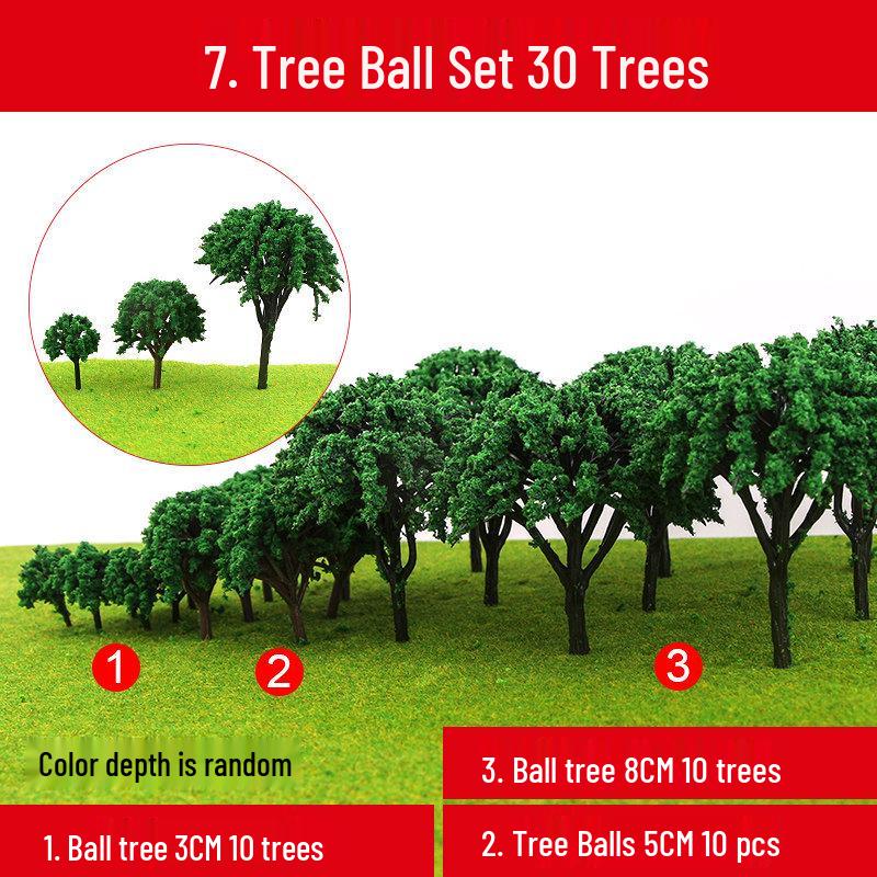 DIY Model Tree Set: Finished Landscape, Terrain, and Street Tree Ornaments