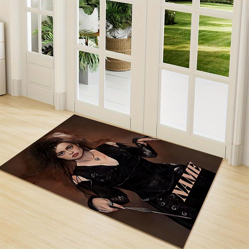 Custom Name Hairy Pawter Magic Night Carpet Rug Customizable Soft Washable Anti-Slip Home Living Room Sofa Mats Personalized Rug. 090958